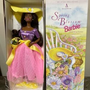 1995 Spring Blossom Barbie Avon Excl. African American 1st Series NIB